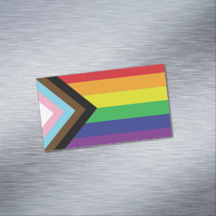 Tarjeta De Visita Magnética Bandera progresista LGBTQIA