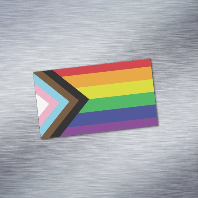 Tarjeta De Visita Magnética Bandera progresista LGBTQIA (In Situ)