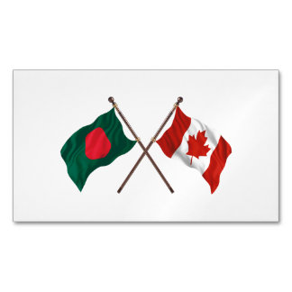 Tarjeta De Visita Magnética Bangladesh & Canada Flag Magnet – Cultural Pride
