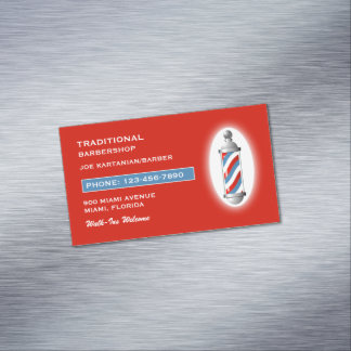 Tarjeta De Visita Magnética Barbería