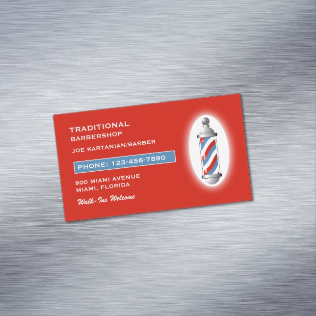Tarjeta De Visita Magnética Barbería (In Situ)