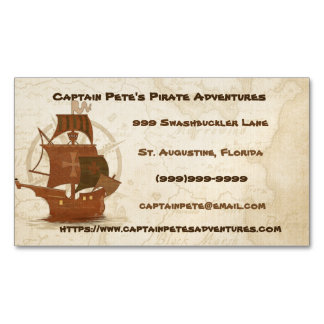 Tarjeta De Visita Magnética Barco de misterio pirata