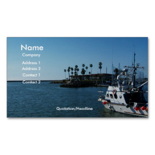 Tarjeta De Visita Magnética Barco en Oceanside, CA-