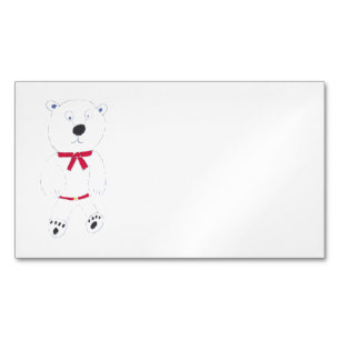 Tarjeta de visita magnética Barry Bear