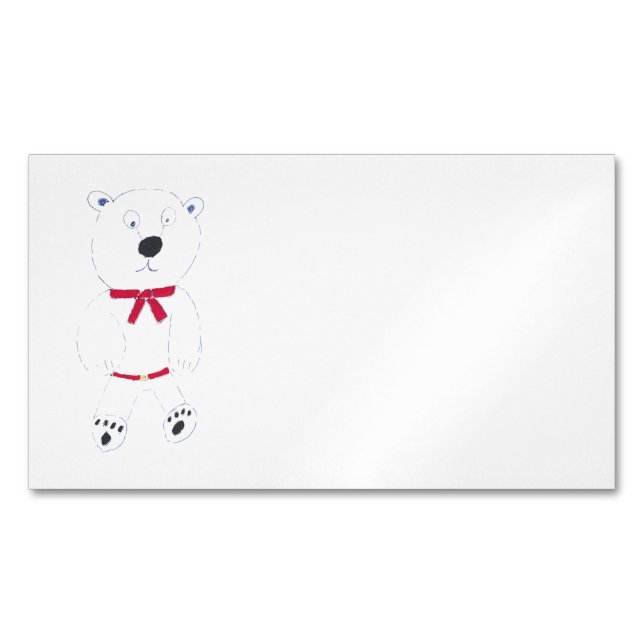 Tarjeta de visita magnética Barry Bear (Anverso)