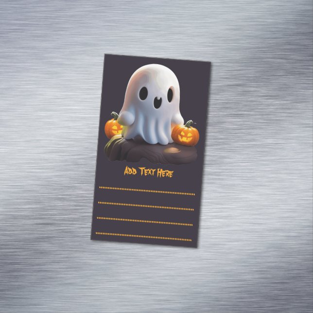 Tarjeta De Visita Magnética Bebé Fantasma Típico personaje de Halloween (In Situ)