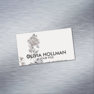 Tarjeta De Visita Magnética Beige rosa