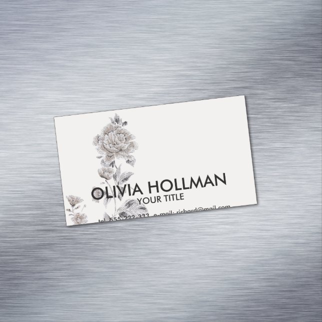 Tarjeta De Visita Magnética Beige rosa (In Situ)