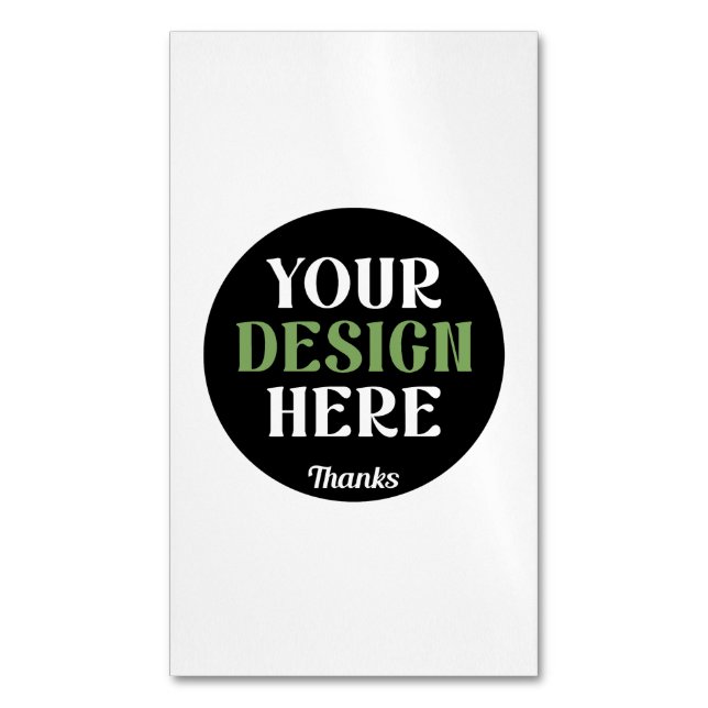 Tarjeta De Visita Magnética beso de hershey®, único, elegante y minimalista, p (Frente vertical)