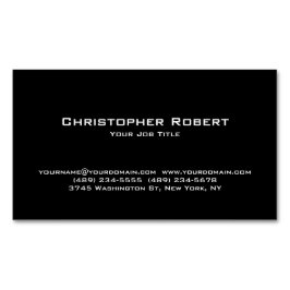 Tarjeta De Visita Magnética Bienes Raíces Negros Clásicos