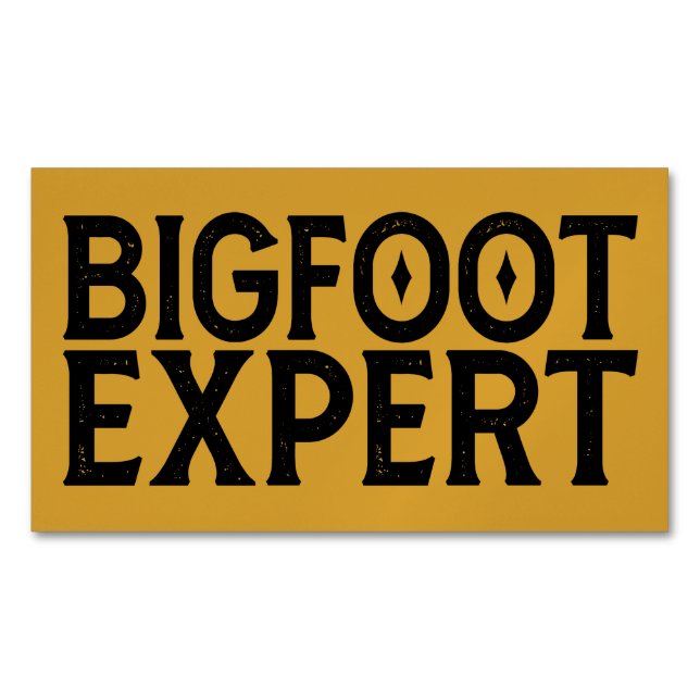 Tarjeta De Visita Magnética Bigfoot Expert (Anverso)