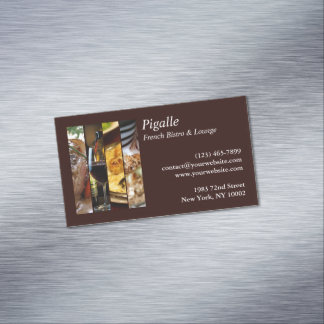 Tarjeta De Visita Magnética Bistro francés