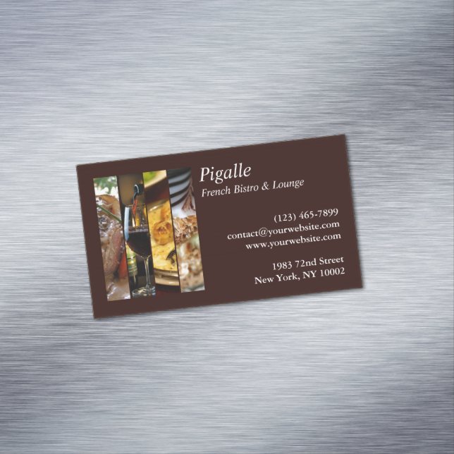Tarjeta De Visita Magnética Bistro francés (In Situ)