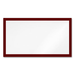 Tarjeta De Visita Magnética Blanco blanco y rojo oscuro