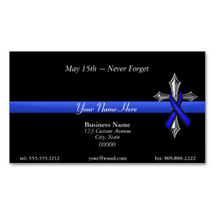 Tarjeta De Visita Magnética Blue Line fino