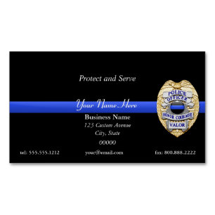 Tarjeta De Visita Magnética Blue Line fino