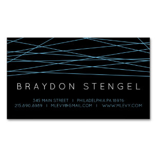 Tarjeta De Visita Magnética BLUE LINES Business Card Magnet