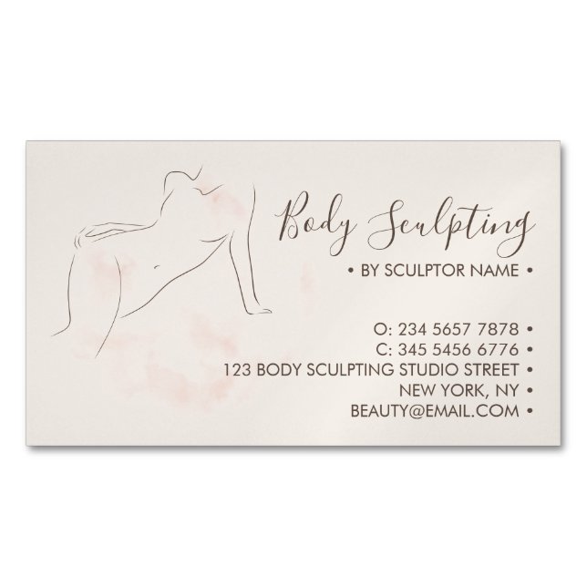 Tarjeta De Visita Magnética Body sculpting Treatment Care (Anverso)