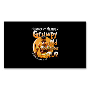 Tarjeta De Visita Magnética Bombero Miembro honorario Grumpy Firefighter