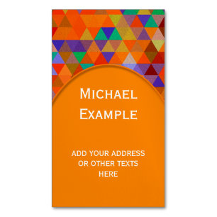 Tarjeta De Visita Magnética Bonito Triangle grunge patrón I + tus ideas