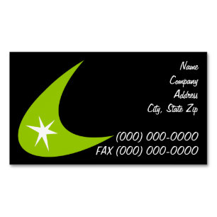 Tarjeta De Visita Magnética Boomerang retro