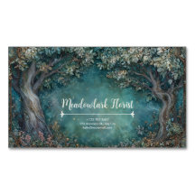 Bosque Art Nouveau Verde Árbol Enmarañado Opulento