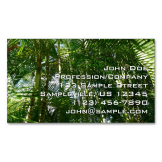 Tarjeta De Visita Magnética Bosque de palmeras Naturaleza tropical