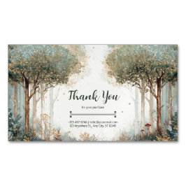 Tarjeta De Visita Magnética Bosque encantado Whimsical y Etéreo