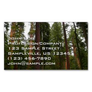Tarjeta De Visita Magnética Bosque Mariposa en el Parque Nacional Yosemite