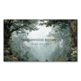 Tarjeta De Visita Magnética Bosque Profundo Místico Niebla Malhumorada