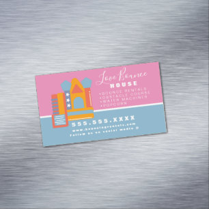 Tarjeta De Visita Magnética Boundcy House Bouncy Jump Business