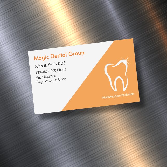 Tarjeta De Visita Magnética Bright Modern Dentist Office Business Cards (Subido por el creador)