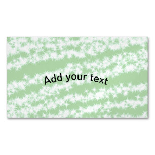 Tarjeta De Visita Magnética Brillo destello de verde pastel nombre texto boho
