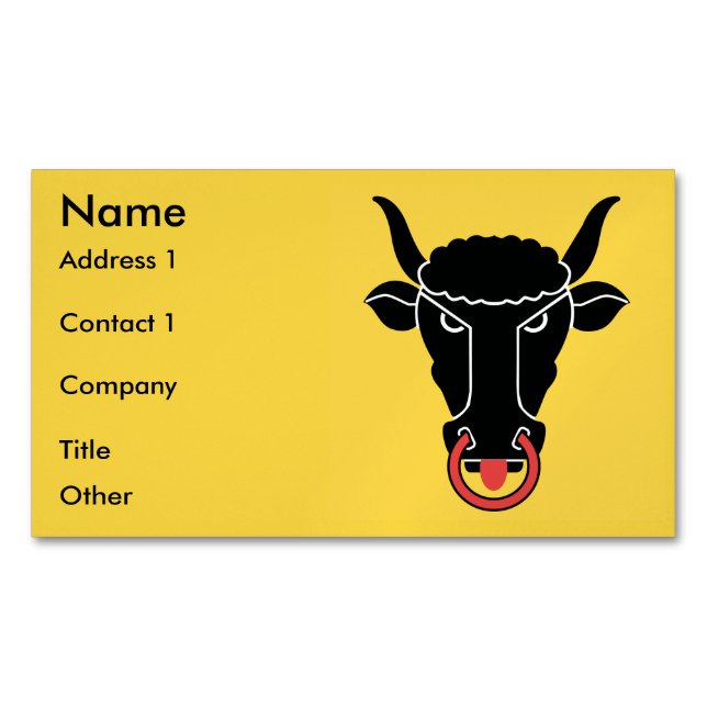 Tarjeta De Visita Magnética Business Card Magnet with Flag of Uri, Switzerland (Anverso)