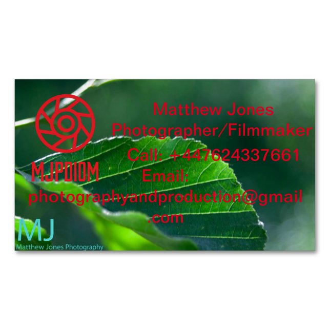 Tarjeta De Visita Magnética Business cards (Anverso)