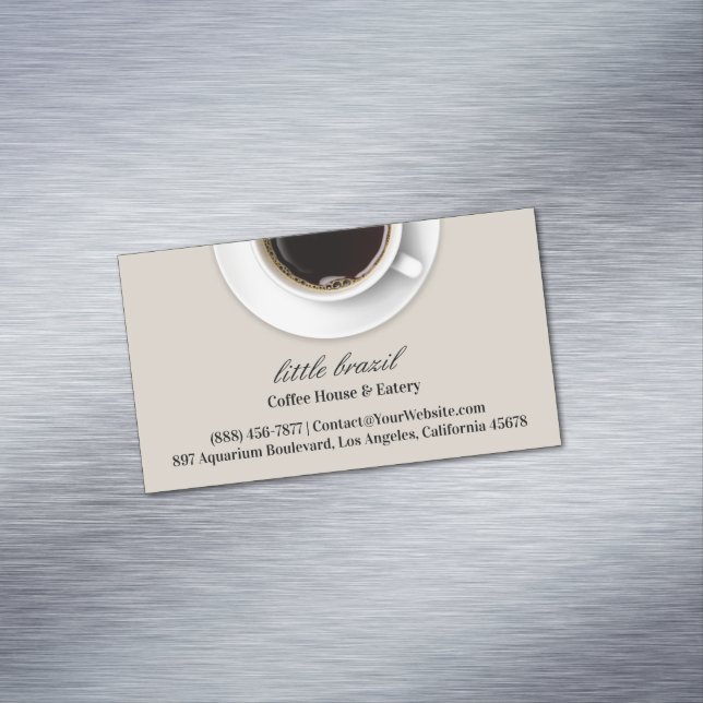 Tarjeta De Visita Magnética Café (In Situ)