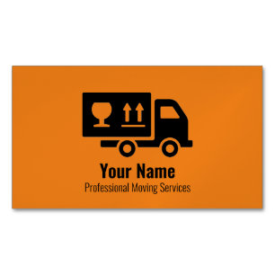 Tarjeta De Visita Magnética camión de servicios de mudanza personalizable nara