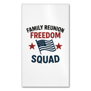 Tarjeta De Visita Magnética Camiseta de Reunión Familiar Freedom Squad – Patri