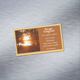 Tarjeta De Visita Magnética Camping al aire libre en el campo de los bosques d