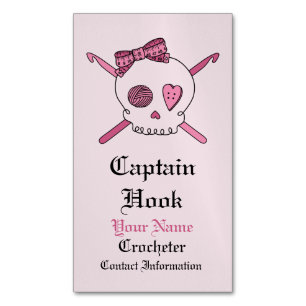 Tarjeta De Visita Magnética Capitán Hook - cráneo del ganchillo (diadema par