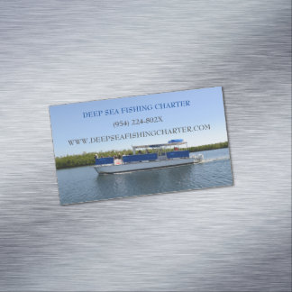 Tarjeta De Visita Magnética Cargo de pesca del capitán de barco