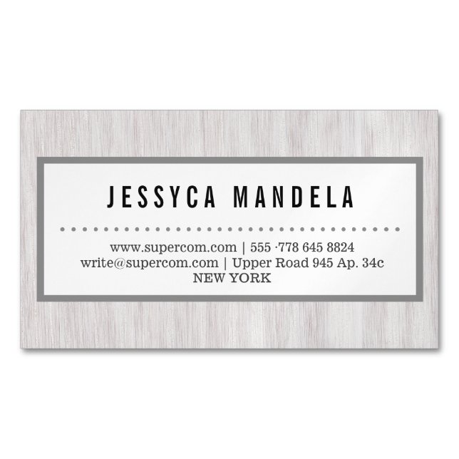Tarjeta De Visita Magnética Carpintero moderno con verde (Anverso)