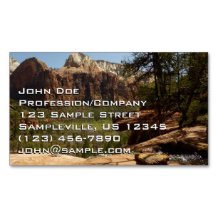 Tarjeta De Visita Magnética Cascada en Emerald Pools en Zion National Park