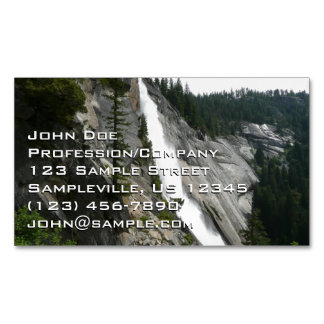 Tarjeta De Visita Magnética Cascada Nevada en el Parque Nacional Yosemite