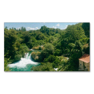 Tarjeta De Visita Magnética Cascadas Krka - Parque nacional Krka - Croacia