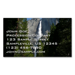 Tarjeta De Visita Magnética Cataratas Yosemite II del Parque Nacional Yosemite