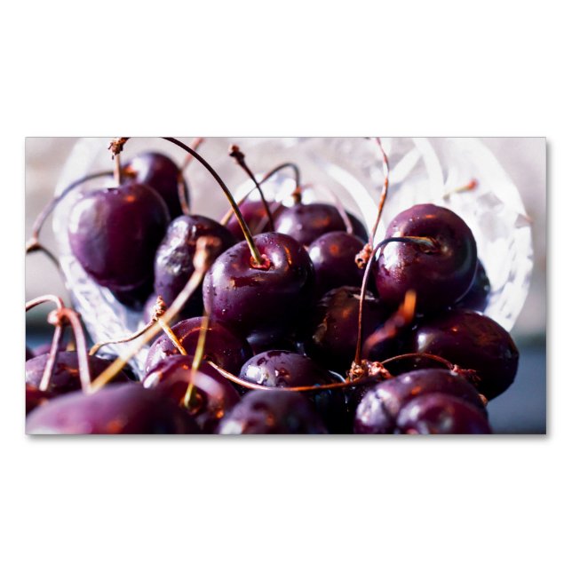 Tarjeta De Visita Magnética Cerezas (Anverso)