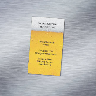 Tarjeta De Visita Magnética Cerveza de licor