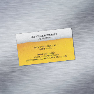 Tarjeta De Visita Magnética Cerveza de licor