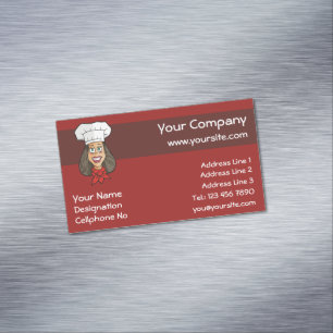 Tarjeta De Visita Magnética Chef femenino